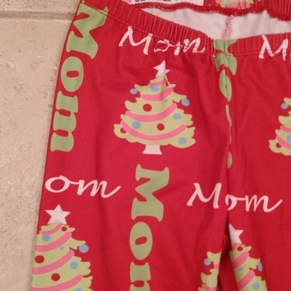 Lolly Wolly Doodle Red Mom Christmas Leggings - Picture 2 of 6